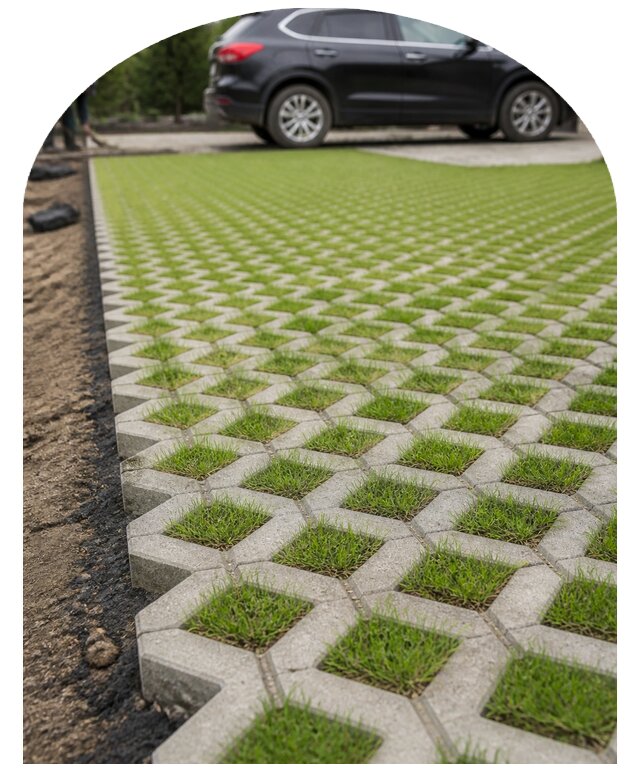 Экопарковка из газонной решетки в Сатке от 2586 р. | Метпроект-Стк